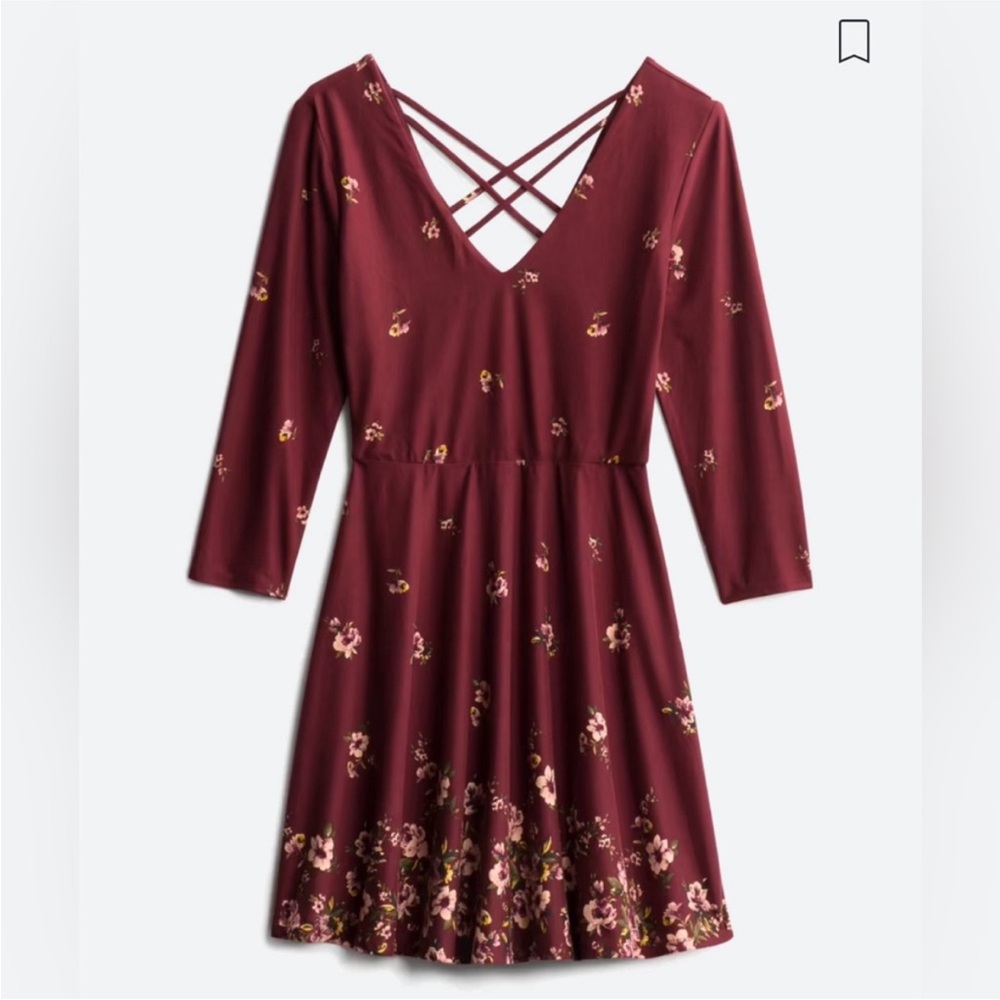 Elegant Long Sleeve Floral Dress